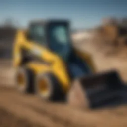 New Holland skid steer tractor on a construction site