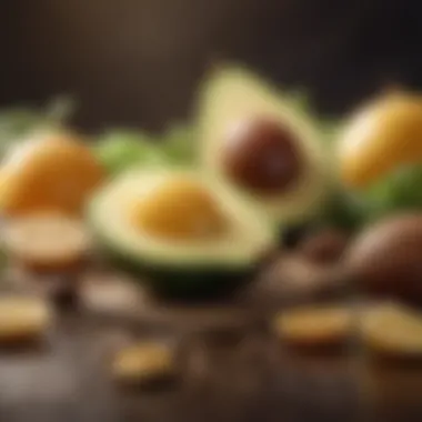 Healthy Fats: Essential for Optimal Nutrition A selection of healthy fats displayed artfully to demonstrate their benefits.