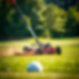 Precision mowing technique on golf course greens