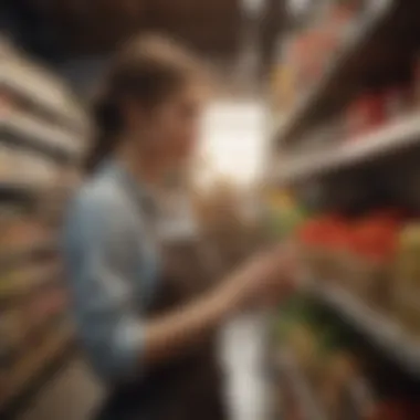 Digital Customer Engagement Strategies Interactive customer engagement through digital interfaces in a supply store.