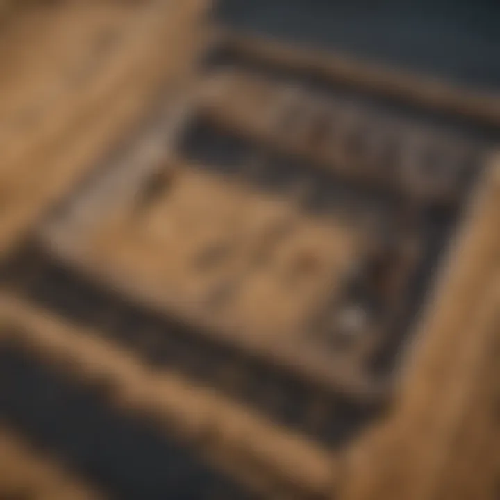 Aerial view of a well-designed livestock pen showcasing optimal space distribution.