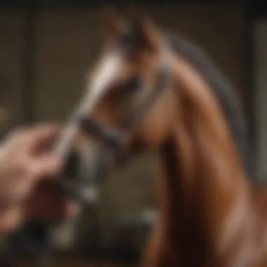 Oster Clipper in Action Grooming session in progress, featuring a horse being clipped with an Oster clipper.