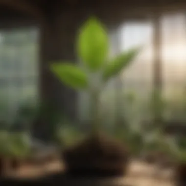 Visual representation of plant growth affected by non-greenhouse gases