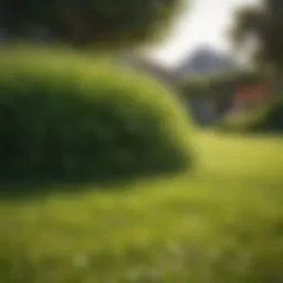 Healthy green grass in a well-maintained garden