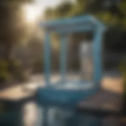 A well-designed pool foot wash station