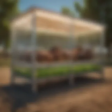 Innovative Design of Portable Electric Corrals A portable electric corral in an agricultural setting