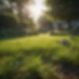 A lush green lawn thriving in spring sunlight