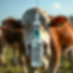 Presponse cattle vaccine vial with syringe