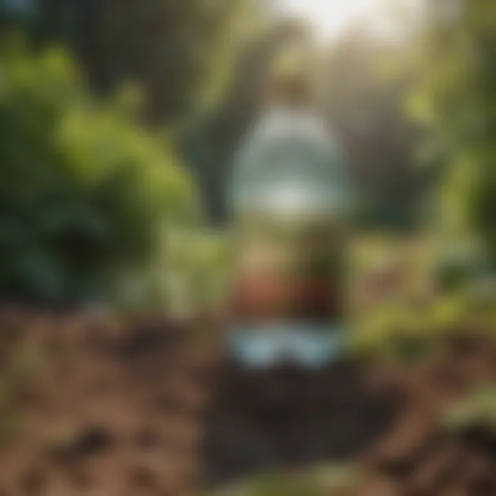 Illustration of eco-friendly alternatives to chemical garden products