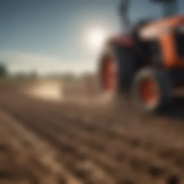 Soil Preparation Results Agricultural field after using power rake technology