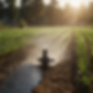 Irrigation system in agricultural field