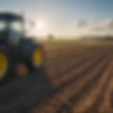 Automated farming equipment in a field