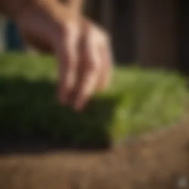 Close-up of healthy sod showing maintenance tips