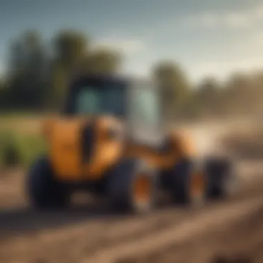 A farmer evaluating skid steer options