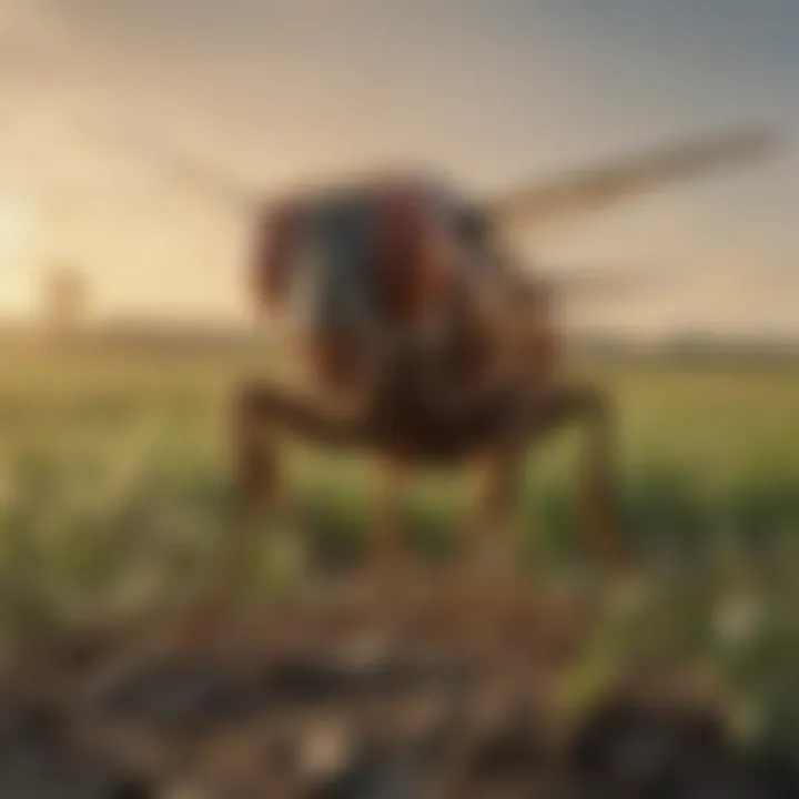 A close-up view of cattle in a field, highlighting the fly population