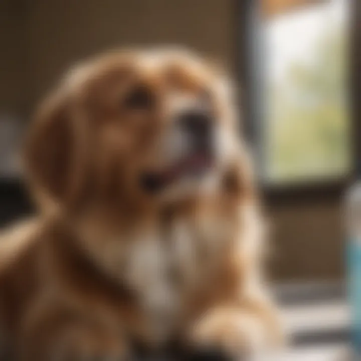 Happy pet during a routine check-up