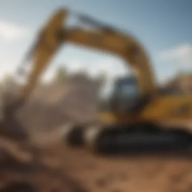 Technological Innovations in Excavator Simulation A futuristic depiction of technological advancements in excavator simulation software.