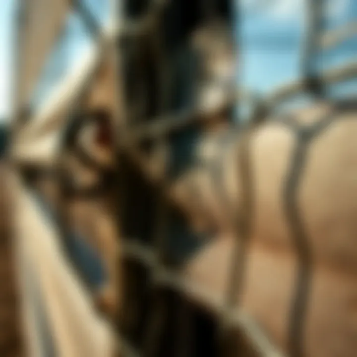 Close-up of poly fencing materials showcasing durability