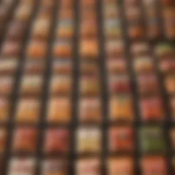 A visually appealing display of convenience foods in various packaging.