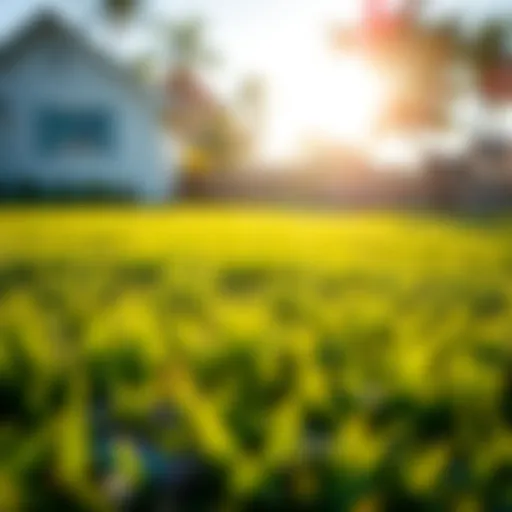 A Vibrant Lawn Post-Planting A lush green lawn after grass seed planting