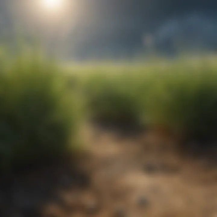Environmental factors affecting grass growth on fields