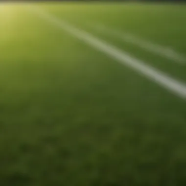 Well-Maintained Football Field with Healthy Turf A well-maintained football field showcasing healthy turf