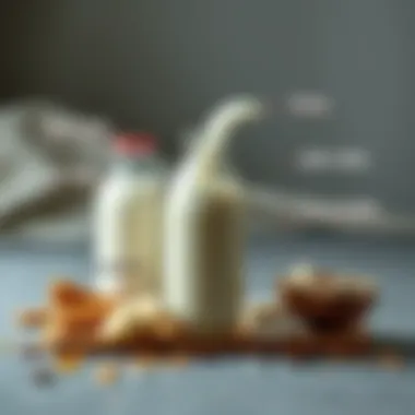 Conceptual illustration of milk's nutritional components