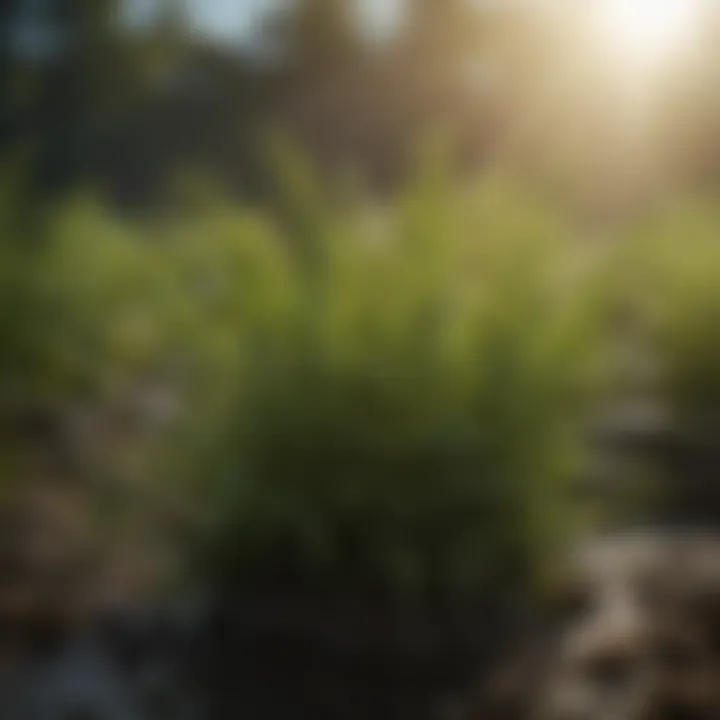 Close-up of healthy plants thriving with organic nutrients