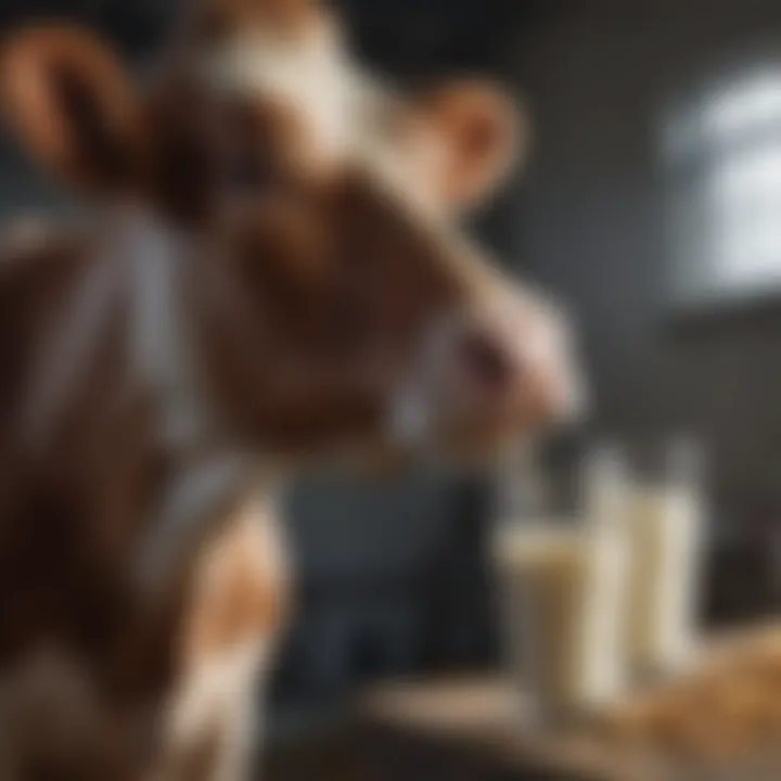 Healthy dairy cow producing high-quality milk