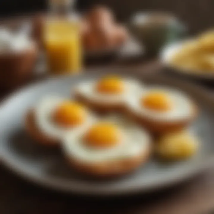 A close-up of a nutritious breakfast featuring organic free range eggs.