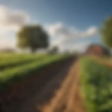 A vibrant farm landscape highlighting sustainable agricultural practices.