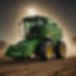 Compact design of the John Deere round baler showcasing its efficiency
