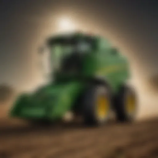 Compact design of the John Deere round baler showcasing its efficiency