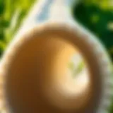 A close-up view of a 6-inch PVC duct pipe showcasing its smooth surface and durability.