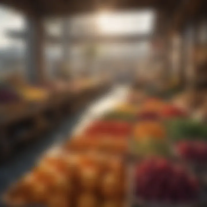 A local market displaying a variety of heritage produce