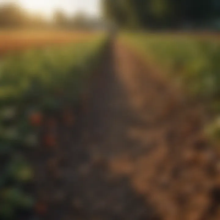 A vibrant field of heritage crops showcasing biodiversity