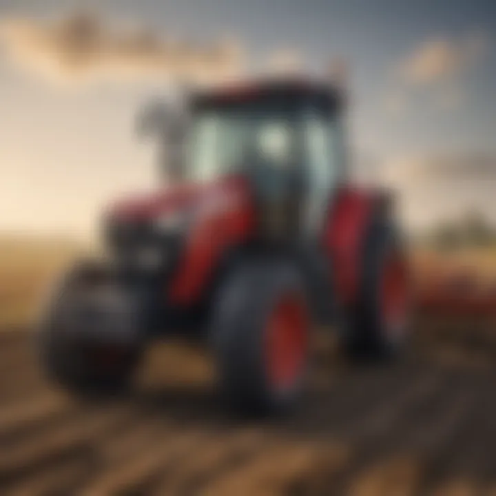 Farm equipment parked next to a field, symbolizing investment decisions