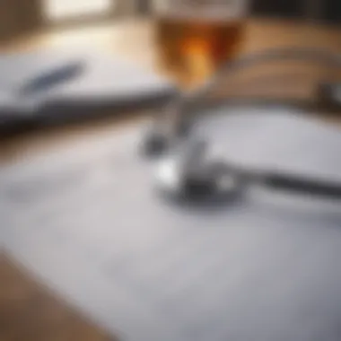 Veterinary Regulatory Framework A regulatory document and a stethoscope on a desk, symbolizing veterinary regulations