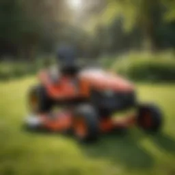 Detailed view of Bolens lawn mower deck showcasing design features