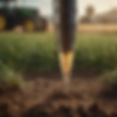 Illustration of Buhner's Needle in action within an agricultural setting