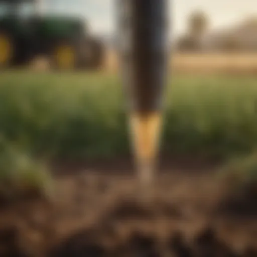 Illustration of Buhner's Needle in action within an agricultural setting