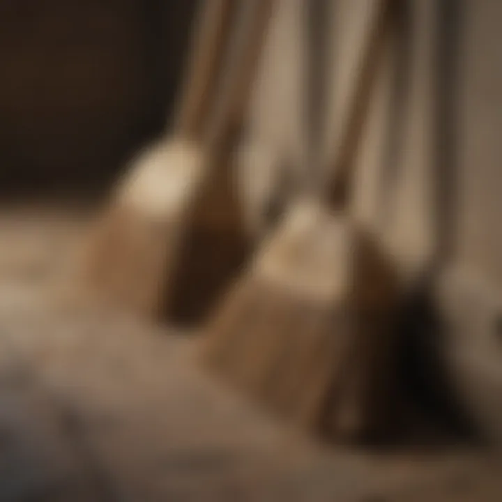 Historical representation of Carlisle Brooms in use