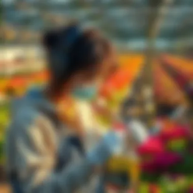 Application of chemicals in a horticultural setting