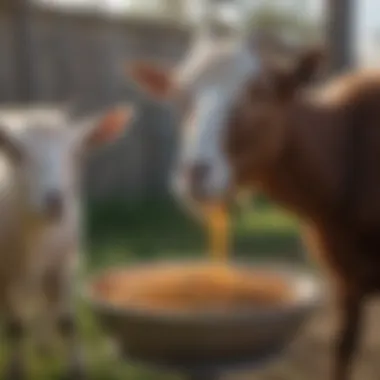 Health Benefits of Slow Feeders for Goats Illustration of the health benefits of using slow feeders for goats