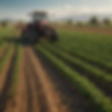 Sustainable Agricultural Practices for Crop Development Illustration of sustainable agricultural practices