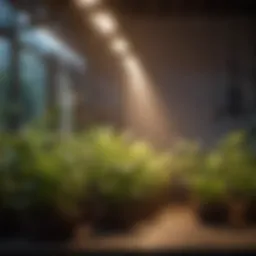 The spectrum of light emitted by different grow lights
