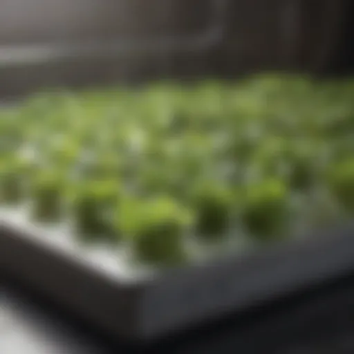 Innovative hydroponic drain tray design showcasing optimal water flow