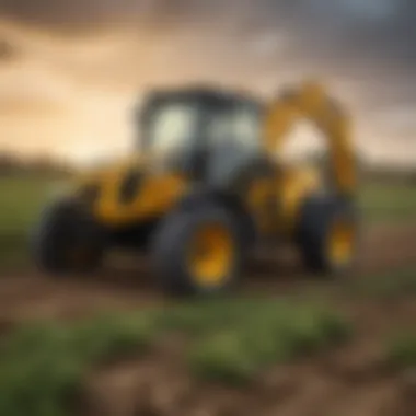 JCB mini telehandler in an agricultural setting demonstrating its functionality