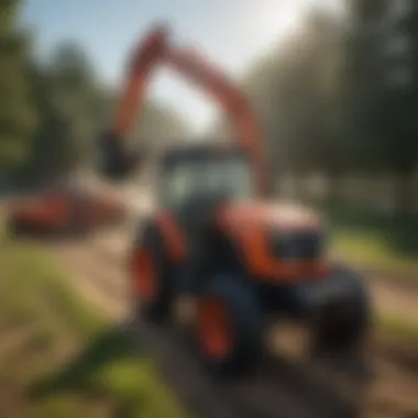 Kubota machinery in use on a farm