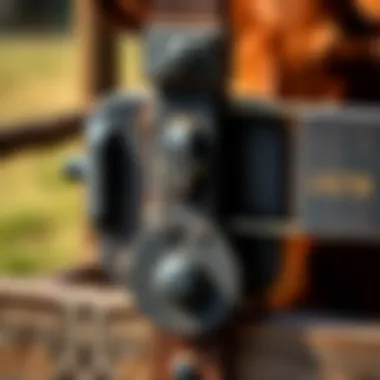 Heavy-Duty Livestock Gate Latch Mechanism A close-up of a heavy-duty livestock gate latch showing its mechanism
